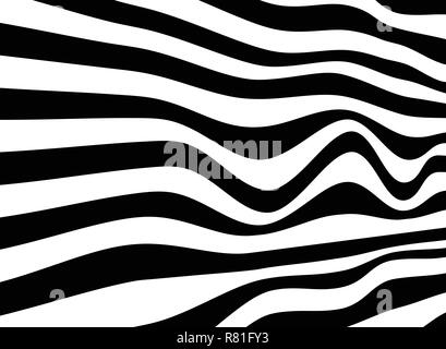 Schwarz und Weiß der abstrakten Crosswalk opart Hintergrund, Vector EPS 10. Stock Vektor