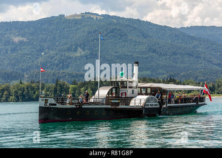 Der Raddampfer Kaiser Franz Josef I am Wolfgangsee, Österreich Stockfoto