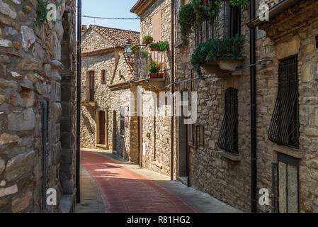 Blick auf Guardia Perticara Dorf in der Basilicata Stockfoto