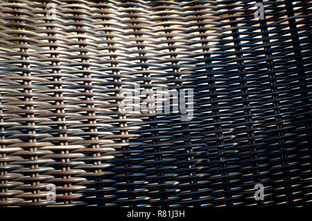 Detail gestrickt aus Holz Stuhl, Holz- Hintergrund apstract wallpaper Stockfoto