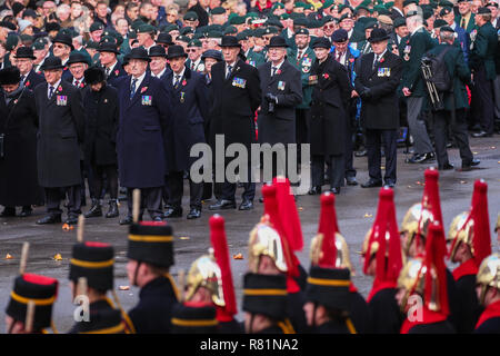 Die Königin, die von erfahrenen Mitgliedern der Königlichen Familie begleitet besucht die Erinnerung Tag der Parade am Ehrenmal auf dem 100. Jahrestag des Endes des Ersten Weltkriegs. Mit: Atmosphäre, Wo: London, Vereinigtes Königreich, wenn: 11. Nov. 2018 Credit: John rainford/WANN Stockfoto