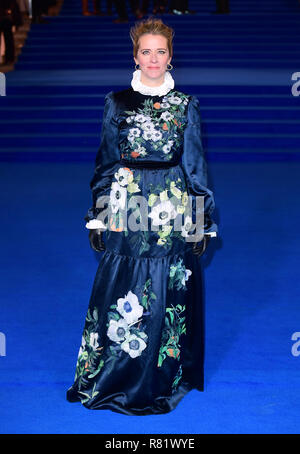 Edith Bowman an der Mary Poppins zurück Europäische Premiere in der Royal Albert Hall, London statt. Stockfoto