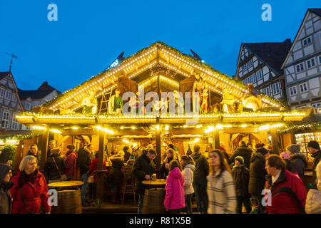 Traditionelle Weihnachtsmarkt in Celle in Niedersachsen, Deutschland Abschaltdruck Stockfoto