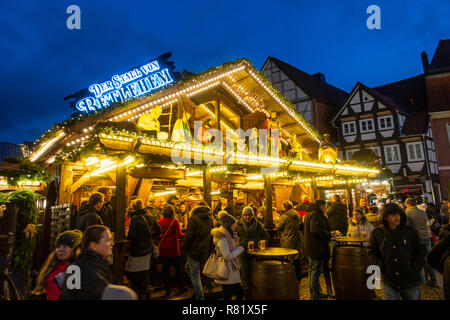 Traditionelle Weihnachtsmarkt in Celle in Niedersachsen, Deutschland Abschaltdruck Stockfoto