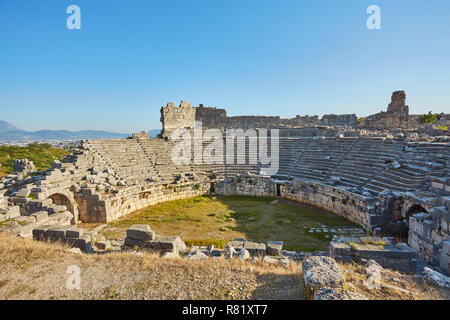 Die antike Stadt Xanthos und Letoon Xantos, Xhantos, Xanths in Kas, Antalya - Türkei. wurde berühmt durch die heroischen Taten der Menschen - nicht einmal Sie Stockfoto