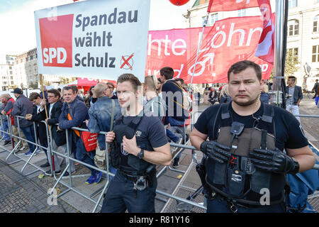 22. September 2017 SPD gehalten am Gendarmenmarkt in Berlin. Stockfoto