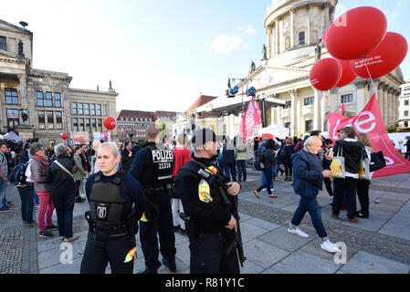 22. September 2017 SPD gehalten am Gendarmenmarkt in Berlin. Stockfoto