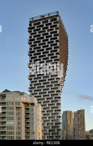 Ungewöhnlich Hohes Condo-Gebäude, Vancouver Haus, Bjarke Ingels Group Architekten, Vancouver, British Columbia, Kanada. Stockfoto