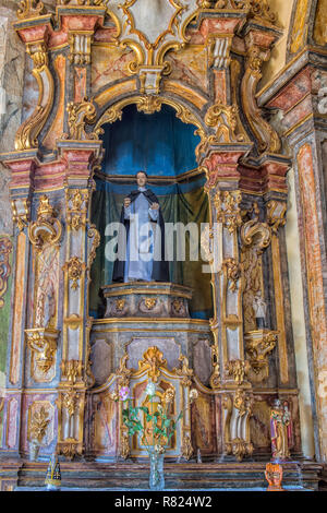 Capela de Nossa Senhora do Pilar Kapelle, Innenansicht, Sabará, Minas Gerais, Brasilien Stockfoto