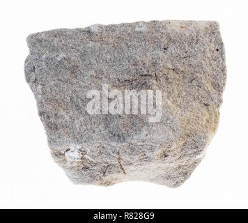 Makrofotografie von natürlichen Mineral aus geologische Sammlung - grobe Dolomit Stein auf weißem Hintergrund Stockfoto