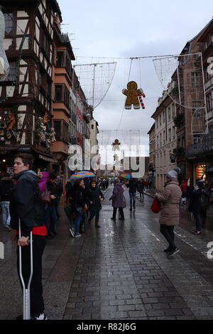 Straßburg Frankreich Weihnachtsmarkt Dezember 2018 Stockfoto