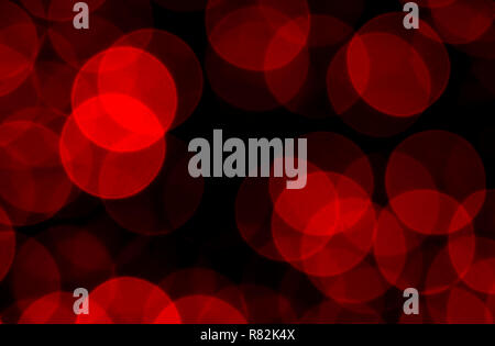 Abstrakte blurry rotes Licht Ornament, viele der Punkte, die in der glühenden nahe, Weihnachten Hintergrund Stockfoto