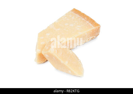 Studio shot Parmesan auf weißem Hintergrund - Johannes Gollop Stockfoto