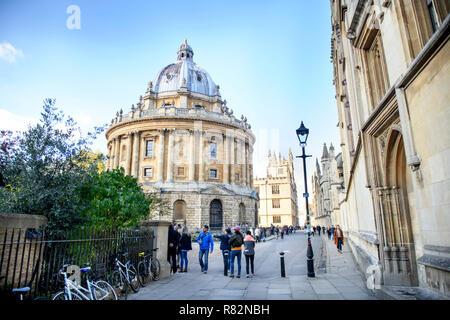 Ansicht des Radcliffe Camera, Lesesaal der Bodleian Library an der Universität Oxford, Großbritannien Stockfoto