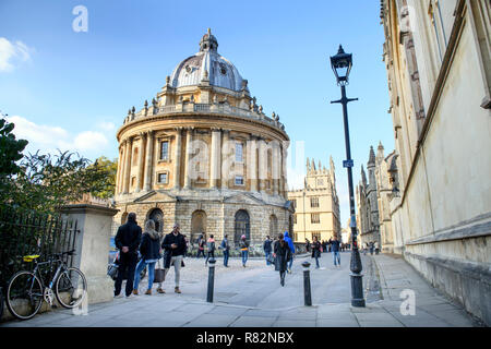 Ansicht des Radcliffe Camera, Lesesaal der Bodleian Library an der Universität Oxford, Großbritannien Stockfoto