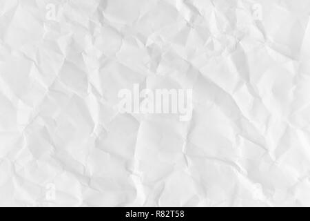 Zerknittertes Papier Blatt hautnah. Textur und Hintergrund Stockfoto