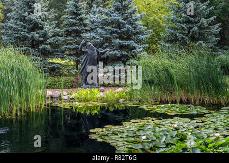 Die Leo Mol Skulpturengärten an der Assiniboine Park, Winnipeg, Manitoba, Kanada. Stockfoto