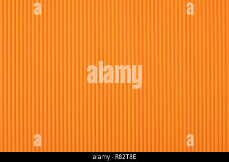 Orange Wellpappe hautnah. Große Textur und Hintergrund Stockfoto