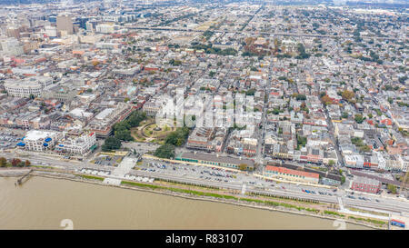 Luftaufnahme der Franch Quarter, New Orleans, LA, USA Stockfoto