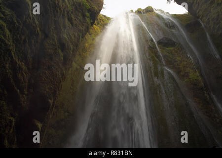 Gljúfrabúi Wasserfall Islands Stockfoto