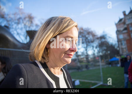 Westminster, London, Großbritannien. 12. Dezember 2018. Amber Rudd auf College Green außerhalb des Parlaments Credit: George Cracknell Wright/Alamy leben Nachrichten Stockfoto