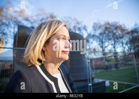 Westminster, London, Großbritannien. 12. Dezember 2018. Amber Rudd auf College Green außerhalb des Parlaments Credit: George Cracknell Wright/Alamy leben Nachrichten Stockfoto