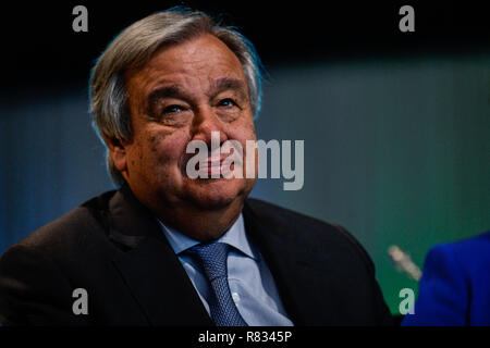 Katowice, Polen. 12 Dez, 2018. Antonio Guterres, UN-Generalsekretär während der COP 24 UN-Konferenz zum Klimawandel 2018 gesehen. Credit: Omar Marques/SOPA Images/ZUMA Draht/Alamy leben Nachrichten Stockfoto