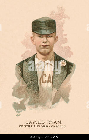 James Edward "Pony" Ryan, Chicago weiße Strümpfe (Chicago Cubs), Allen & Ginter's World Champions 1888. Stockfoto