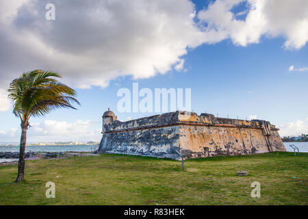 Das historische Fort San Juan De La Cruz auch als "El Canuelo von San Juan Puerto Rico bekannt Stockfoto