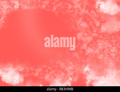 Farbe des Jahres 2019: lebende Koralle. Textur von farbigen poröse Gummi. Modische PANTONE-Farbe der Frühling - Sommer 2019 Saison. Rauch Effekt. Stockfoto