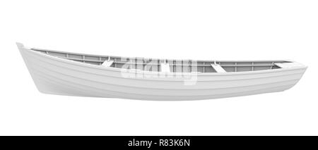 Holz- Boot isoliert Stockfoto