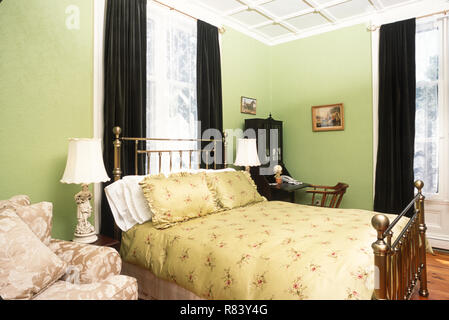 Landmark Inn, Bed and Breakfast, Schlafzimmer Innenraum, Cooperstown, NY, USA Stockfoto