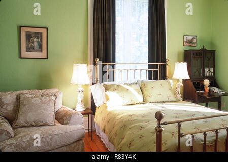 Landmark Inn, Bed and Breakfast, Schlafzimmer Innenraum, Cooperstown, NY, USA Stockfoto