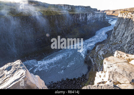 Dettifoss massive Wasserfall im Norden Island Stockfoto