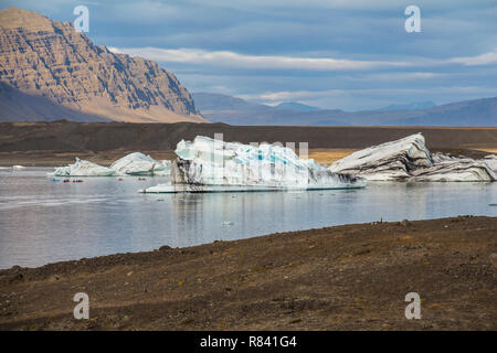 Die berühmten Flugzeug Wrack DC-3 nach Sonnenaufgang in Island Stockfoto