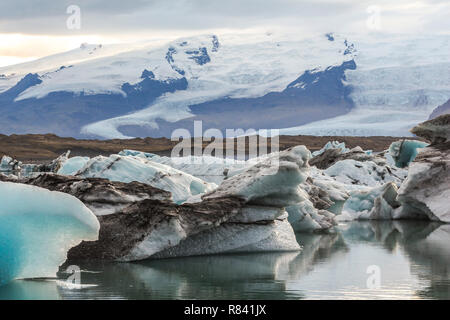 Blick auf Eisberg in der Gletscherlagune Jokulsarlon Stockfoto