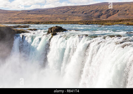 Majestic Godafoss Wasserfall in Island, tagsüber Stockfoto