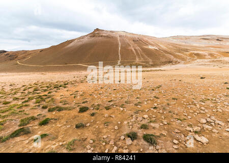 Hverir Landschaft an warmen geothermischen Aktivitäten, Island Stockfoto