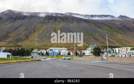 Isafjordur schöne Stadt in den Westfjorden in Island Stockfoto