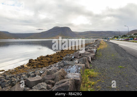 Isafjordur schöne Stadt in den Westfjorden in Island Stockfoto