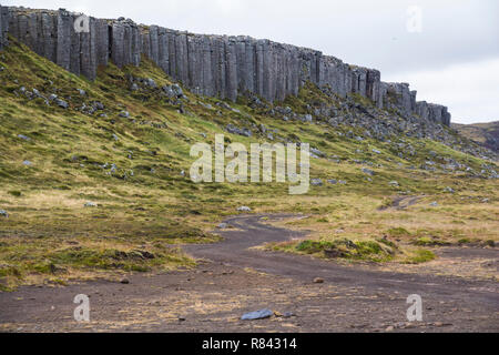 Beeindruckende basalt Felsformationen auf Snaefellsnes Island Stockfoto