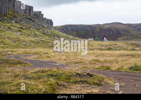 Beeindruckende basalt Felsformationen auf Snaefellsnes Island Stockfoto