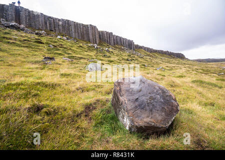 Rock in der Landschaft des Gerduberg Klippen, Snaefellsnes Island Stockfoto