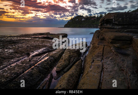 Whale Beach ist ein nördlichen Beachside Vorort von Sydney, im Bundesstaat New South Wales, Australien. Stockfoto