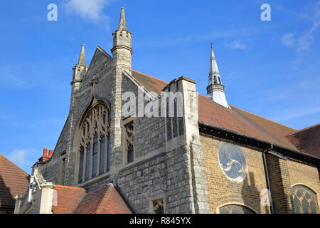 Die äußere Fassade der Leigh Wesley Methodist Church, auf Elm Road in Leigh-on-Sea, Großbritannien Stockfoto