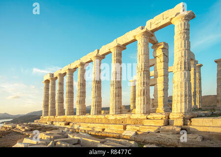 GRE Attika Sounio Poseidon Tempel von petinaki Griechenland Stockfoto