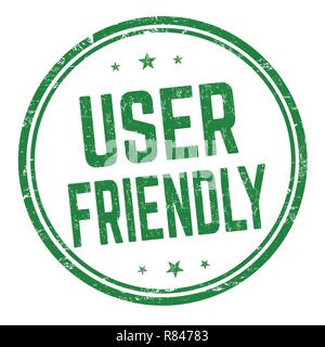 Benutzerfreundliche Zeichen oder Stempel auf weißem Hintergrund, Vector Illustration Stock Vektor
