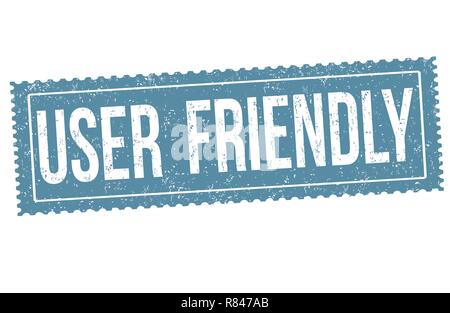 Benutzerfreundliche Zeichen oder Stempel auf weißem Hintergrund, Vector Illustration Stock Vektor