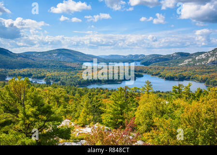 Blick von der Riss, La Cloche Silhouette Trail, Killarney Provincial Park, Ontario, Kanada Stockfoto