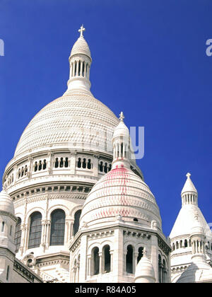 Basilique du Sacré-Coeur und Montmartre, Paris, Frankreich: Detail der Kuppeln Stockfoto